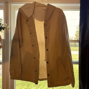 PacSun lightweight rain jacket. In tan/nude, medium.